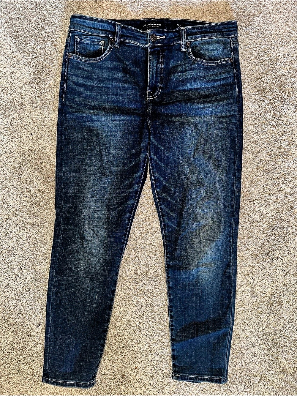 Lucky Brand Sweet Straight Skinny Jeans Blue Size 12 (31)